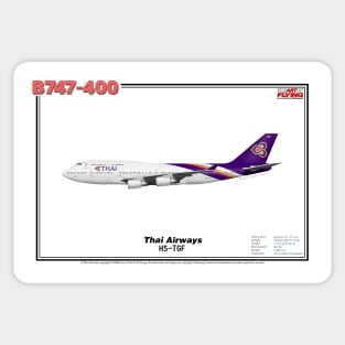 Boeing B747-400 - Thai Airways (Art Print) Sticker